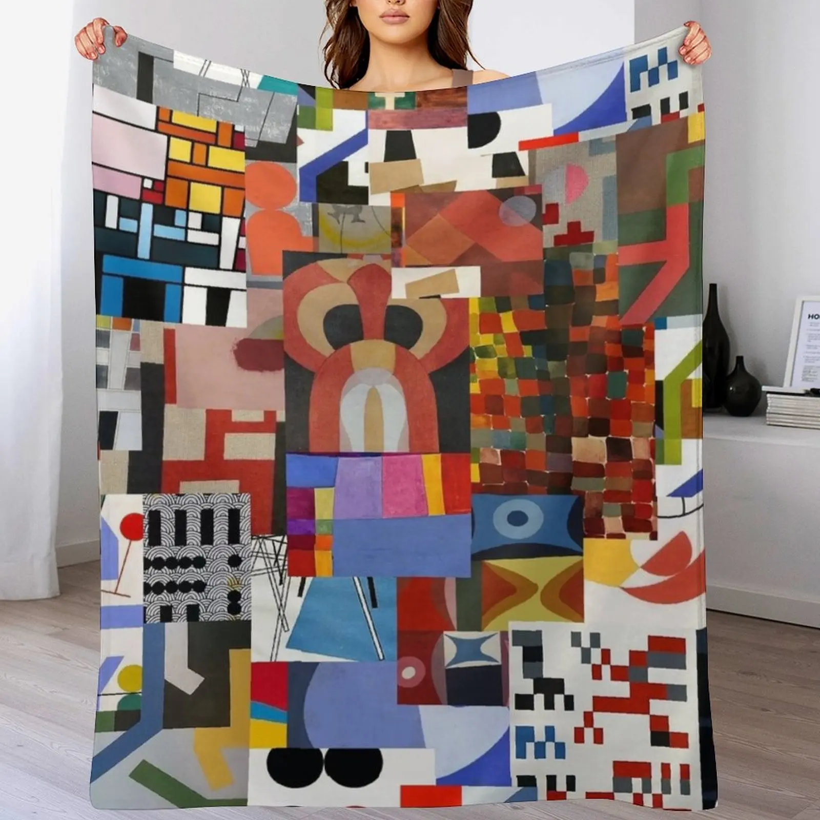 

Sophie Taeuber-Arp Throw Blanket Retros Blankets For Bed Blankets For Baby Blankets
