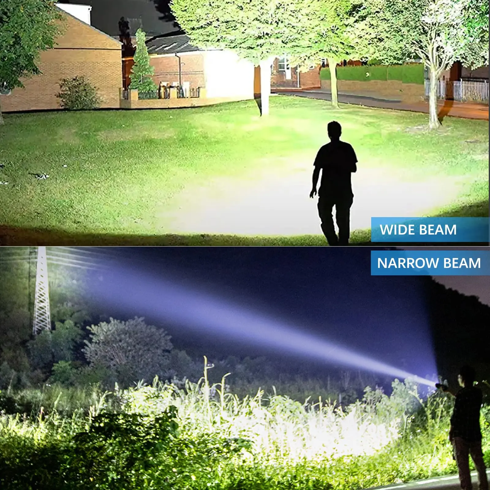 Rechargeable Flashlights High Lumens, 990,000 Lumen Brightest Led Flashlight with 5 Modes , Powerful Waterproof FlashLight