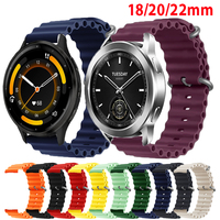 18mm 20mm 22mm Ocean Strap For Xiaomi Watch S3 S2 Mi Watch 2 Pro Sport Silicone Band For Garmin Venu 3S 2S Huawei GT4 41mm 46mm