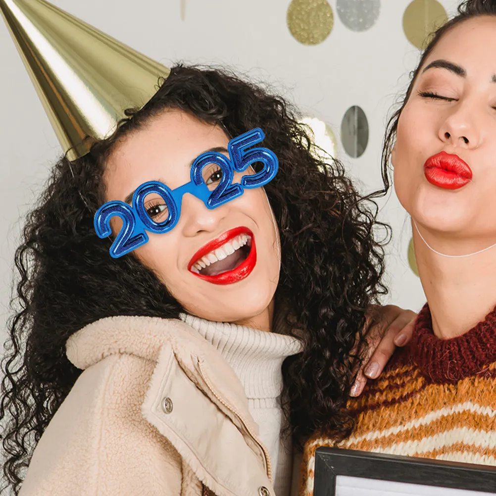 

2 шт. Новогодние очки 2025 для вечеринок, забавные танцевальные очки, праздничный реквизит, декоративные аксессуары для вечеринок, легкие и удобные