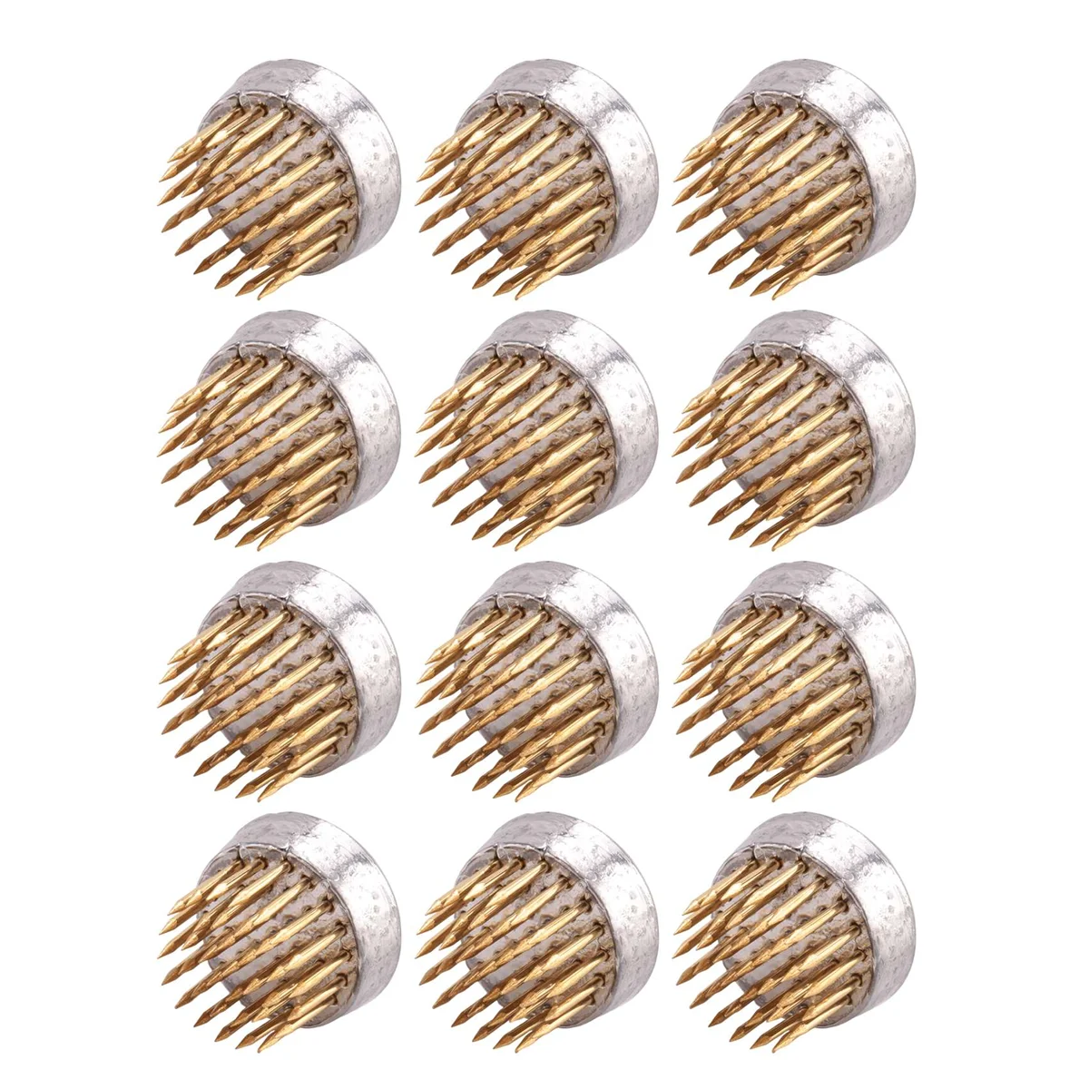 12 Pack Flower Frogs Holder, Kenzans Round Flower Arranger Mini Floral Frogs Pins, 0.9 Inch Flower Pin Holder