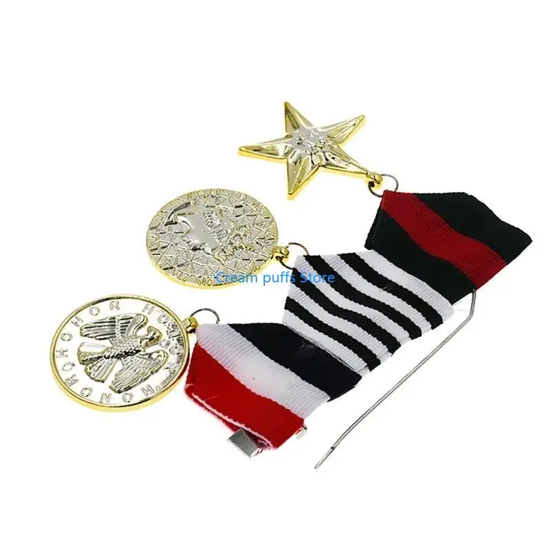 50LE Militations Heroues Médailles manteau Brooch Pin Soldat Patot Patot Officier Armys Armys Costume Médailles Médailles