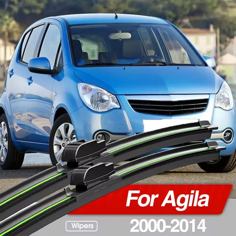 For Opel Agila A B 2000-2014 Front Windshield Wiper Blades 2pcs Windscreen Window Accessories 2001 2007 2009 2010 2011 2013 2014