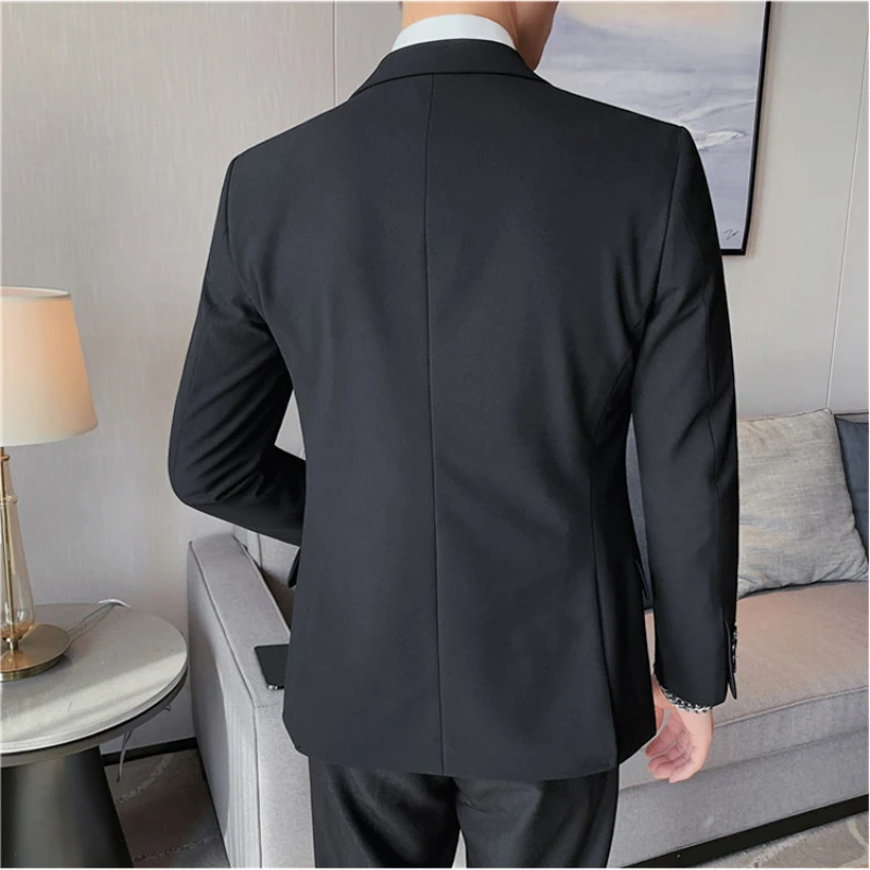 Luxury Men's Suit Jacket, Single-Breasted with Notched Lapel, Dinner Party Tuxedo, Double Vented, Sophisticated and Elegant