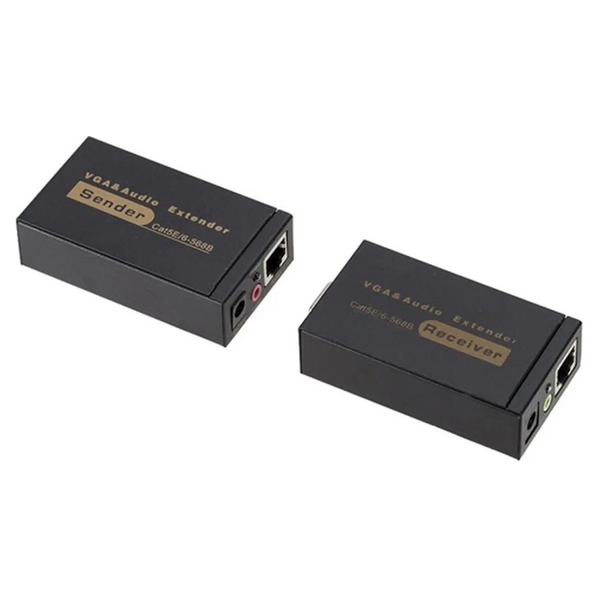 【dt56】高品質-100m（328フィート）vgaビデオ・オーディオ信号延長器-rj45-cat5e-6-1080p-hd-延長アダプター-1920x1440-@60hz-euプラグ