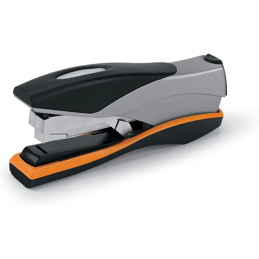 Stapler, 40 Sheet Capacity, Jam Free, Reduced Effort, Soft Grip, Metal, Orange and Gray