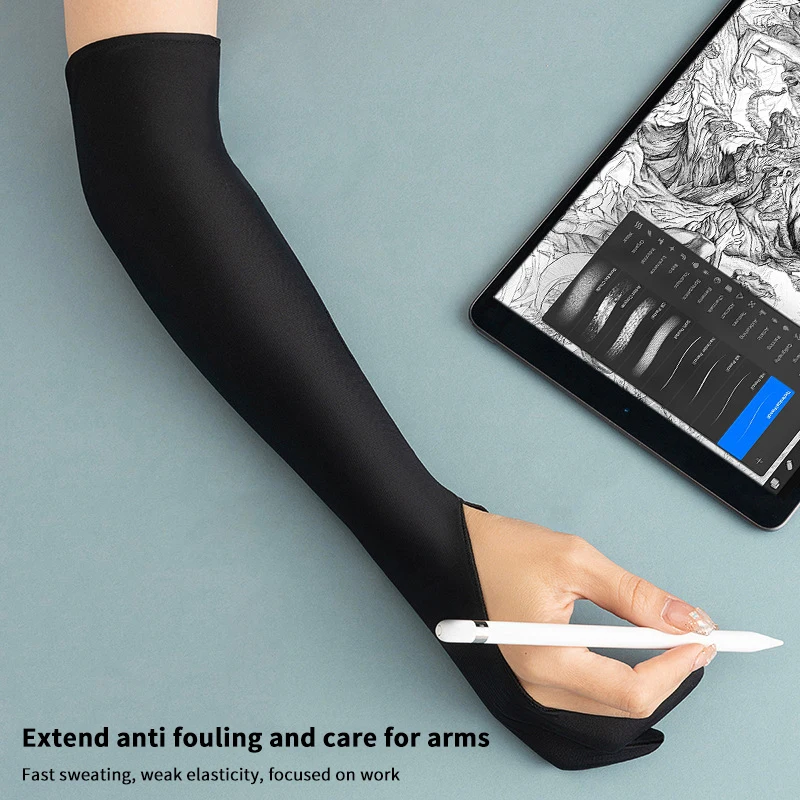 

1/2 шт. длинные антисенсорные перчатки для ручной росписи с двумя пальцами для планшета, перчатки для сенсорной живописи, товары для рукоделия, перчатки для рисования