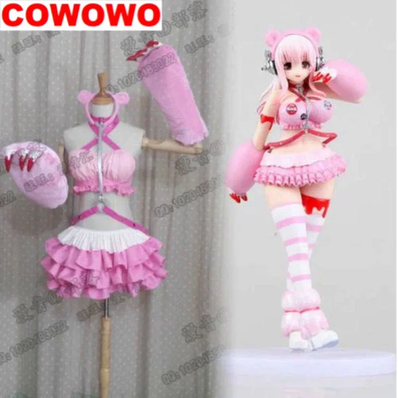 COWOWO Violent Bear Super Sonico Watch Cosplay Costume Cos Game Anime Party Uniform Hallowen Play Role Clothes New Full