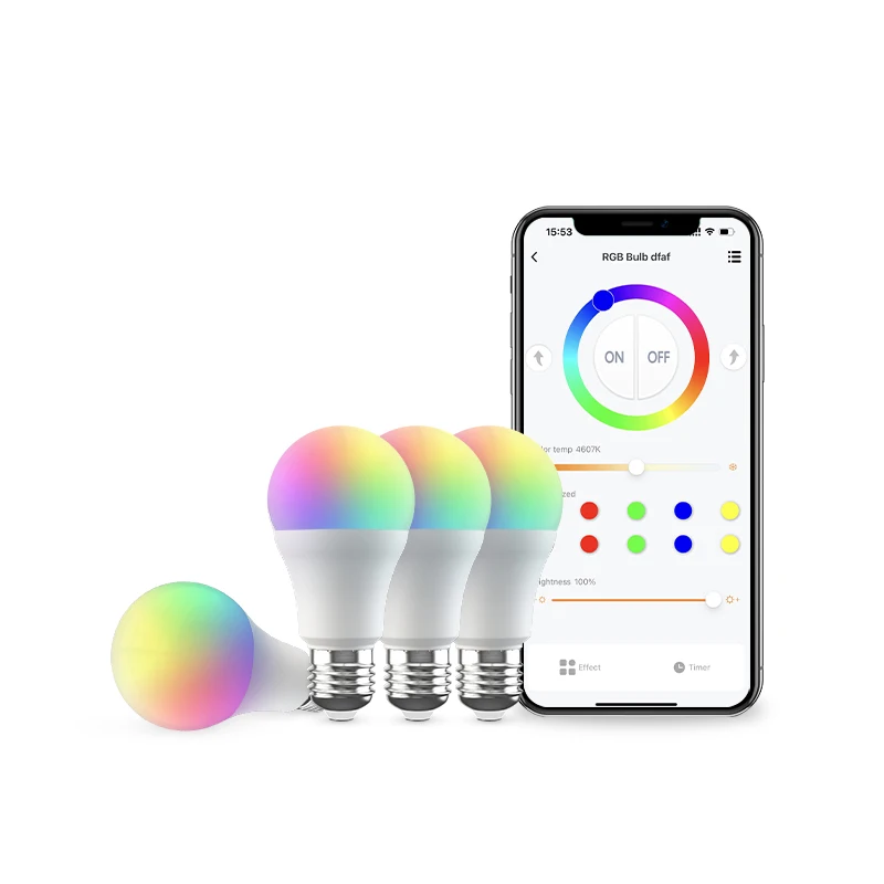 1/2/3/4-Pack E27/E26 Mesh Dimmer RGB Smart Bulbs Voice control by Alexa, Google Assistant, Work at BroadLink BLE APP only