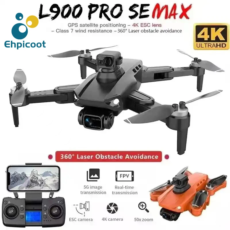 L900 Pro SE MAX GPS Drone 4K Professional Dual HD Camera 5G WIFI FPV 360° Obstacle Avoidance Brushless Motor Rc Quadcopter Dron