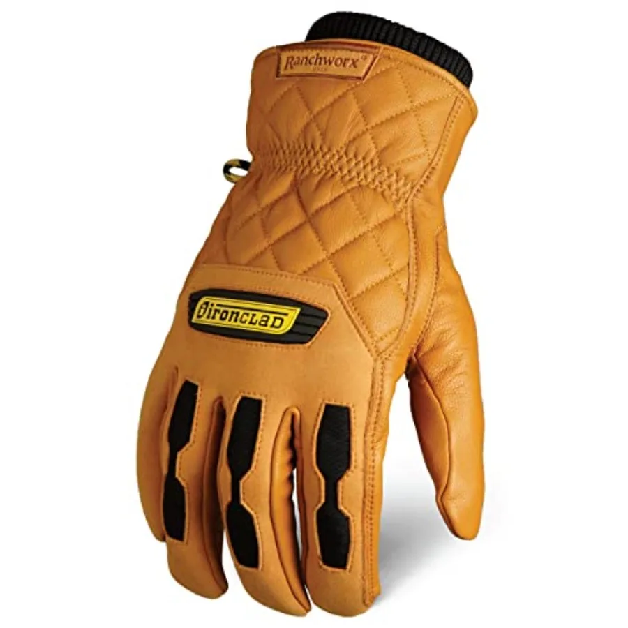 

Ranchworx Winter Gloves RWDI Premium Leather Insulated Winter Work Gloves Cold Weather Protection Rated to 30°F/-1°C Water-Resi