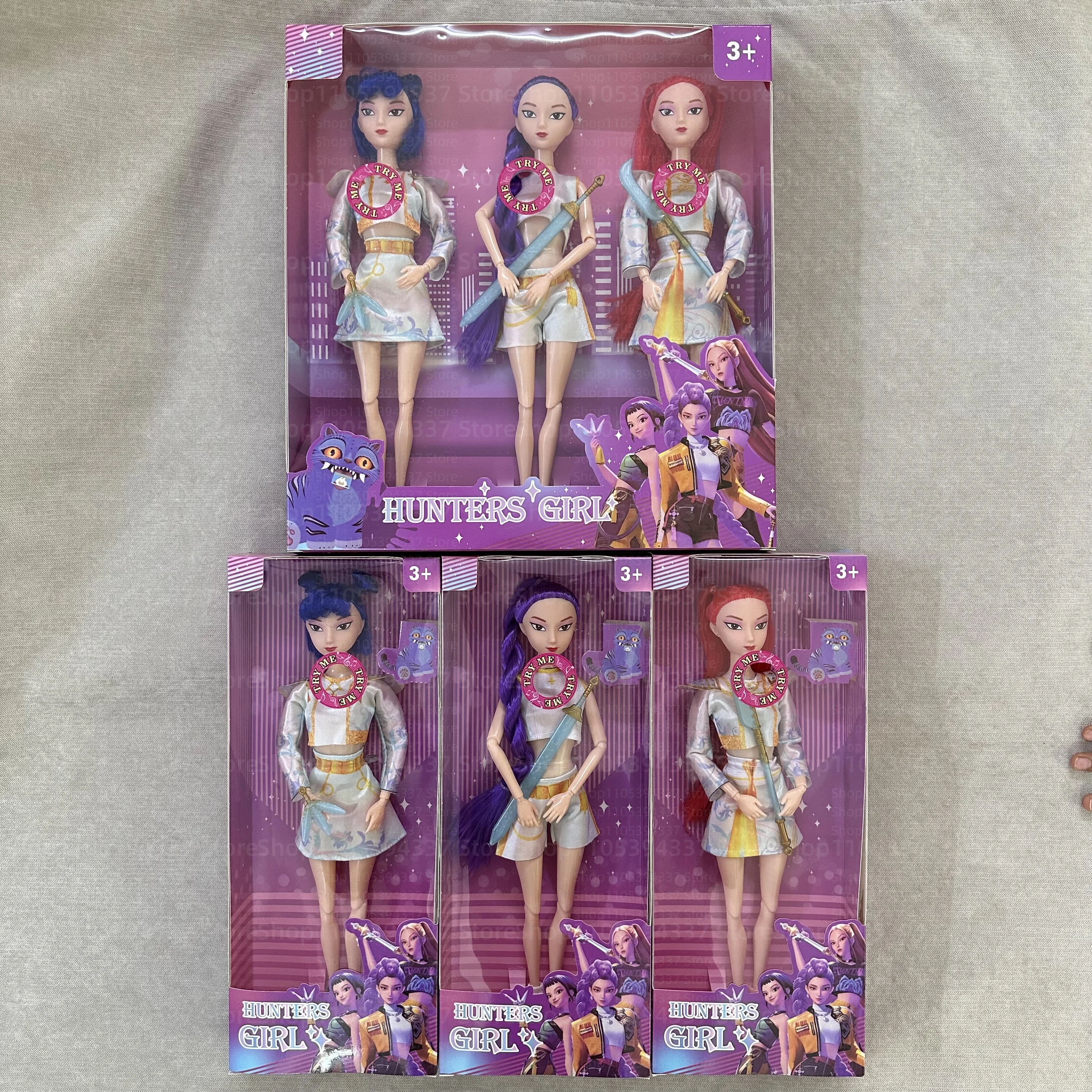 Figurine en vinyle Anime Kpop Hunters Girl Doll Rumi Mira Zoey, jouet articulé de 11 pouces avec musique thématique pour les enfants, les filles, les fans, cadeau d'anniversaire