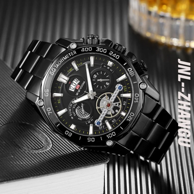 Men Wholesale Wrist Watches Luxurious Brand Stainless Steel Quartz Gold Watch for Men Waterproof Relogio Masculino
