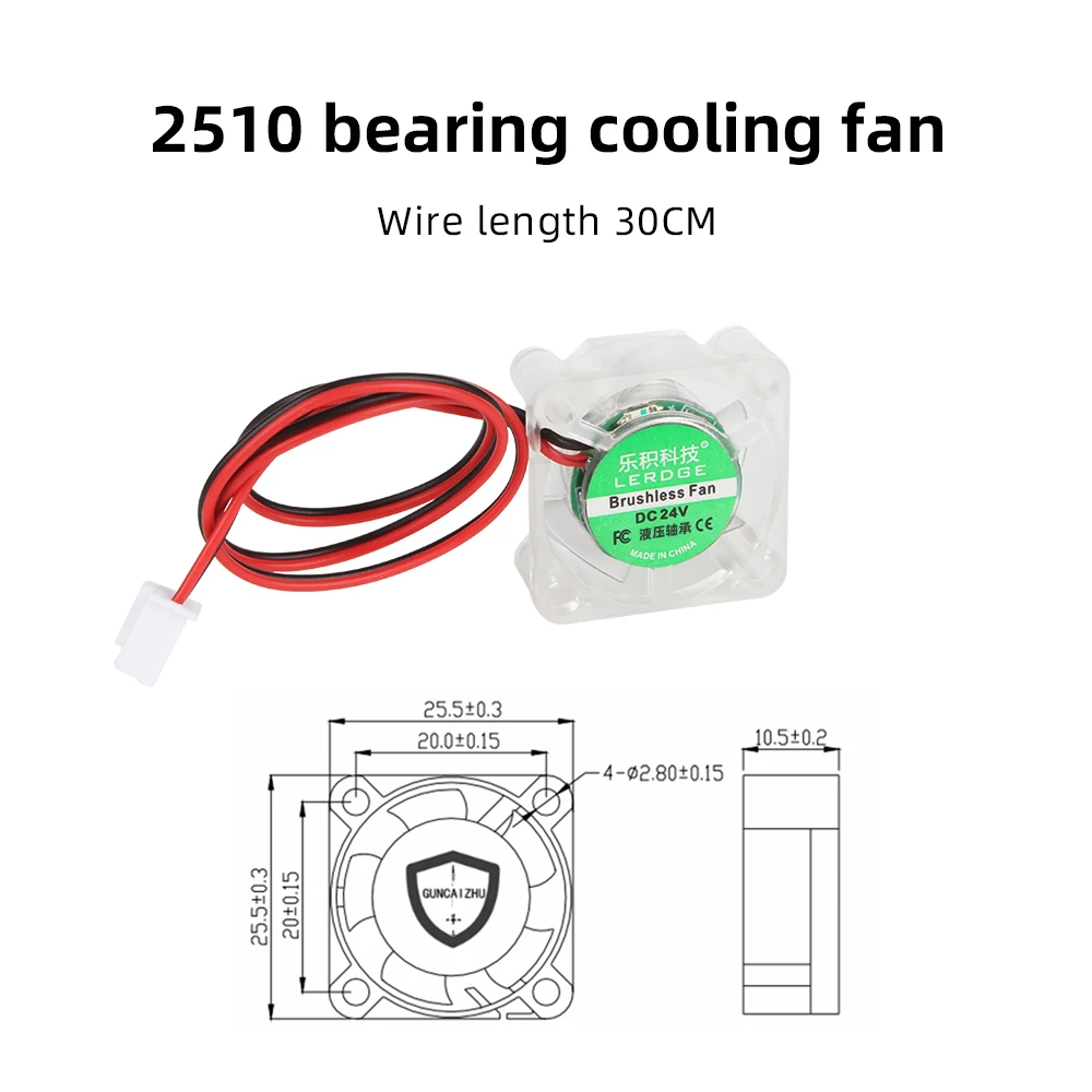 Lerdge hotend مروحة التبريد المبرد 2510 3010 4010 تحكم المبرد 12/24 فولت RGB LED مراوح ventilador لملحقات الطابعة ثلاثية الأبعاد