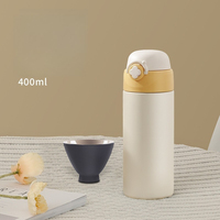 400/500ml Summer Internet Celebrity Insulated Bottle Outdoor Portable Rope Drinking Cup Cute Children's Straw Thermos Bottle