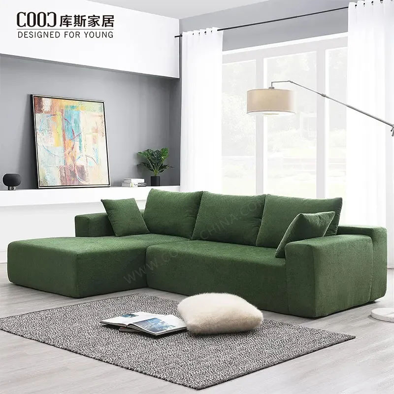 Vaccum Compression Sealed Packing Sofa Home Living Room Furniture Modern Fabric Floor Corner Sectional Sofa