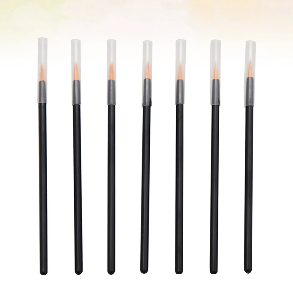 50pcs Disposable Slim Eyeliner Brush Eye Makeup Brush Applicator Makeup Wands Makeup Tool for Women (Black)