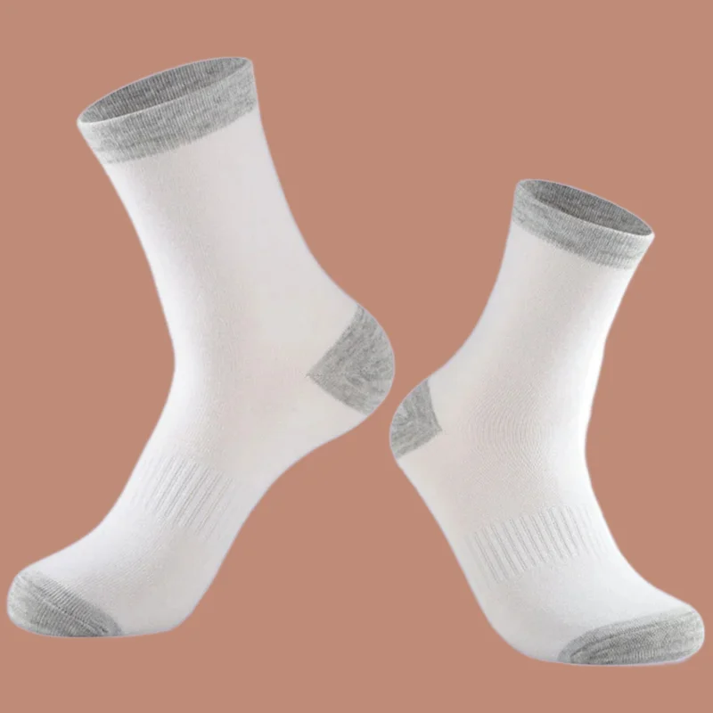 

5/10 Pairs Men's Socks Hot Selling Factory Middle Tube Sports Socks Foreign Trade New Socks Sweat-absorbent Basketball Socks