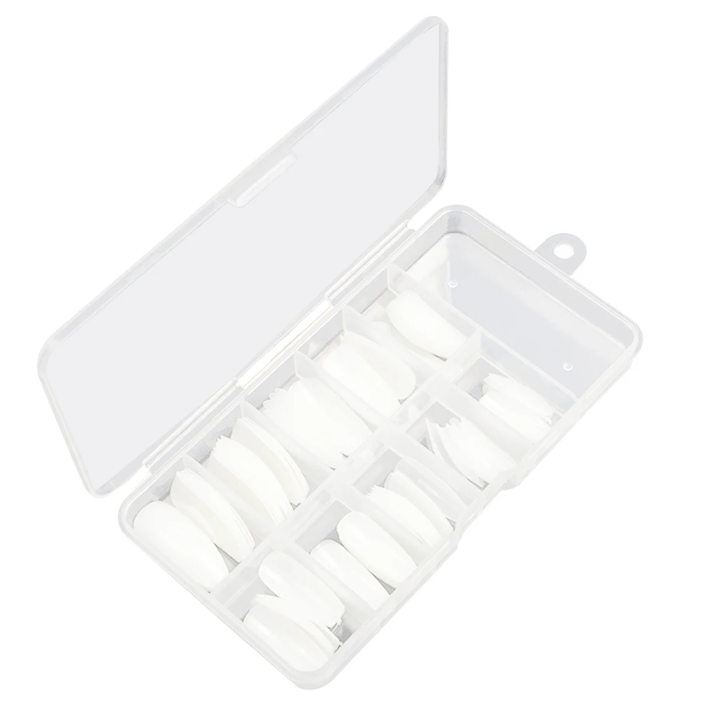 

100pcs False Nails Fake Press On Tips Sticker Tool for Women Durable Trim Shape ABS Material Breathable Wedding Halloween Gift