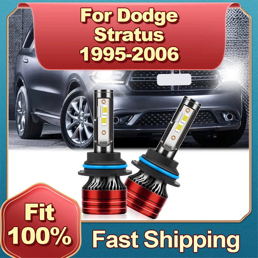 LED Canbus Turbo Car Headlight Bulbs Auto Lamps 6000K For Dodge Stratus 1995 1996 1997 1998 1999 2000 2001 2002 2003 2004 -2006