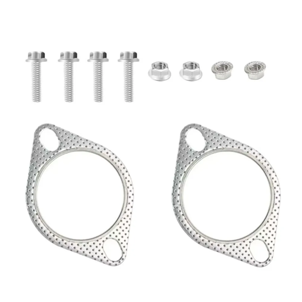 Heavy Duty Car Exhaust Gasket Set High Temperature Resistance with Bolts Muffler Graphite Gasket Anti-rust Wear-resistant