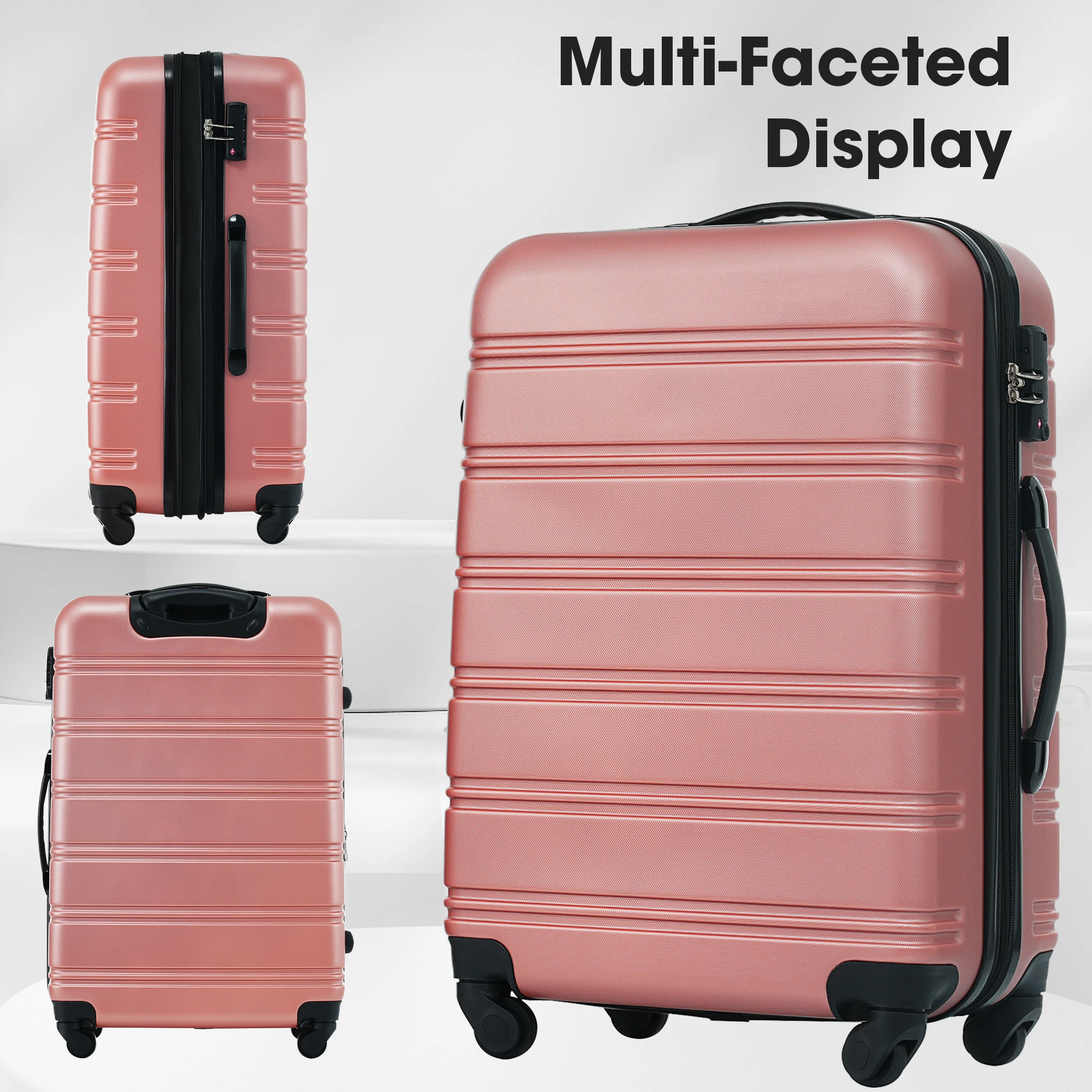 ZHUISHU Luggage Set 3 Piece Hardside Spinner Suitcase with TSA Lock 20" 24' 28"  Carry on Suitcase Airline Approved Travel Bags