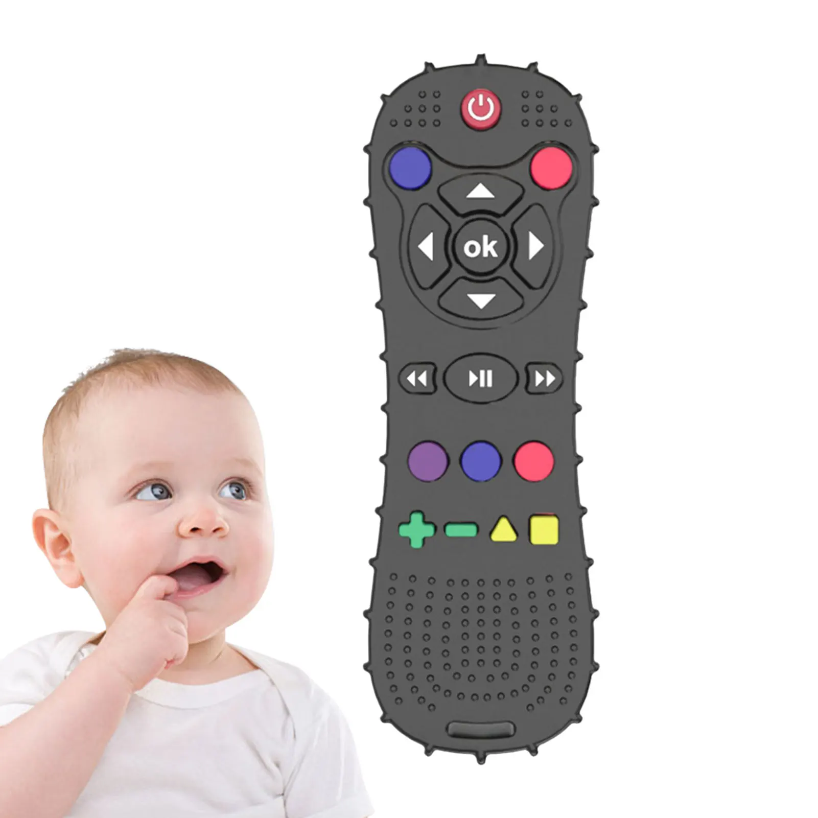 Silicone Remote Shape Teether For Baby Teether Toy For Babies 6-12 Months Baby Teething Toys Kids Play Toy Soft-Textured Teether