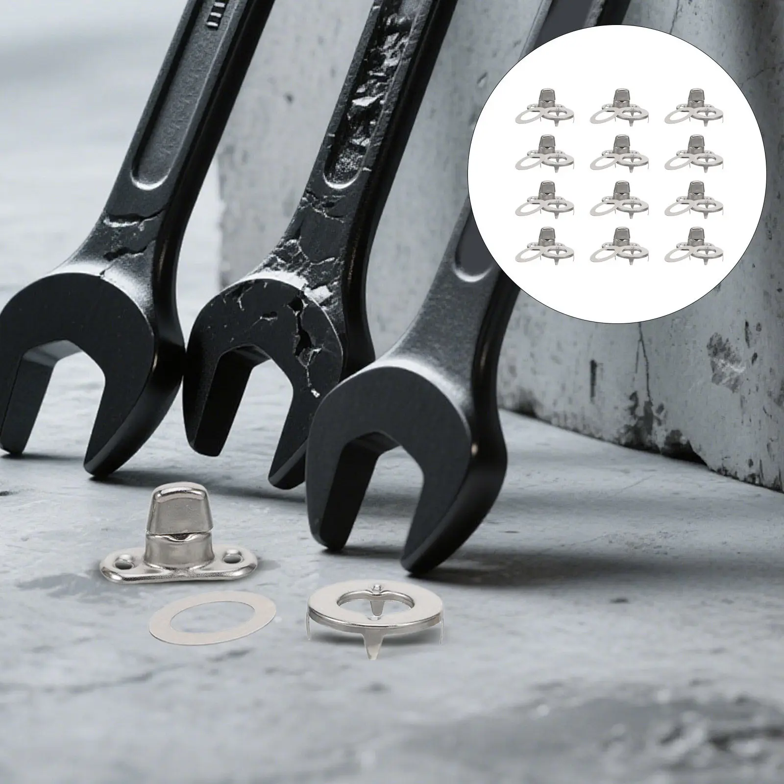 12Sets Canvas Eyelet Twist Lock Fasteners Metal Button Stud Bag Buckle Lock Closure Hardware DIY for Bag Making Travel Use