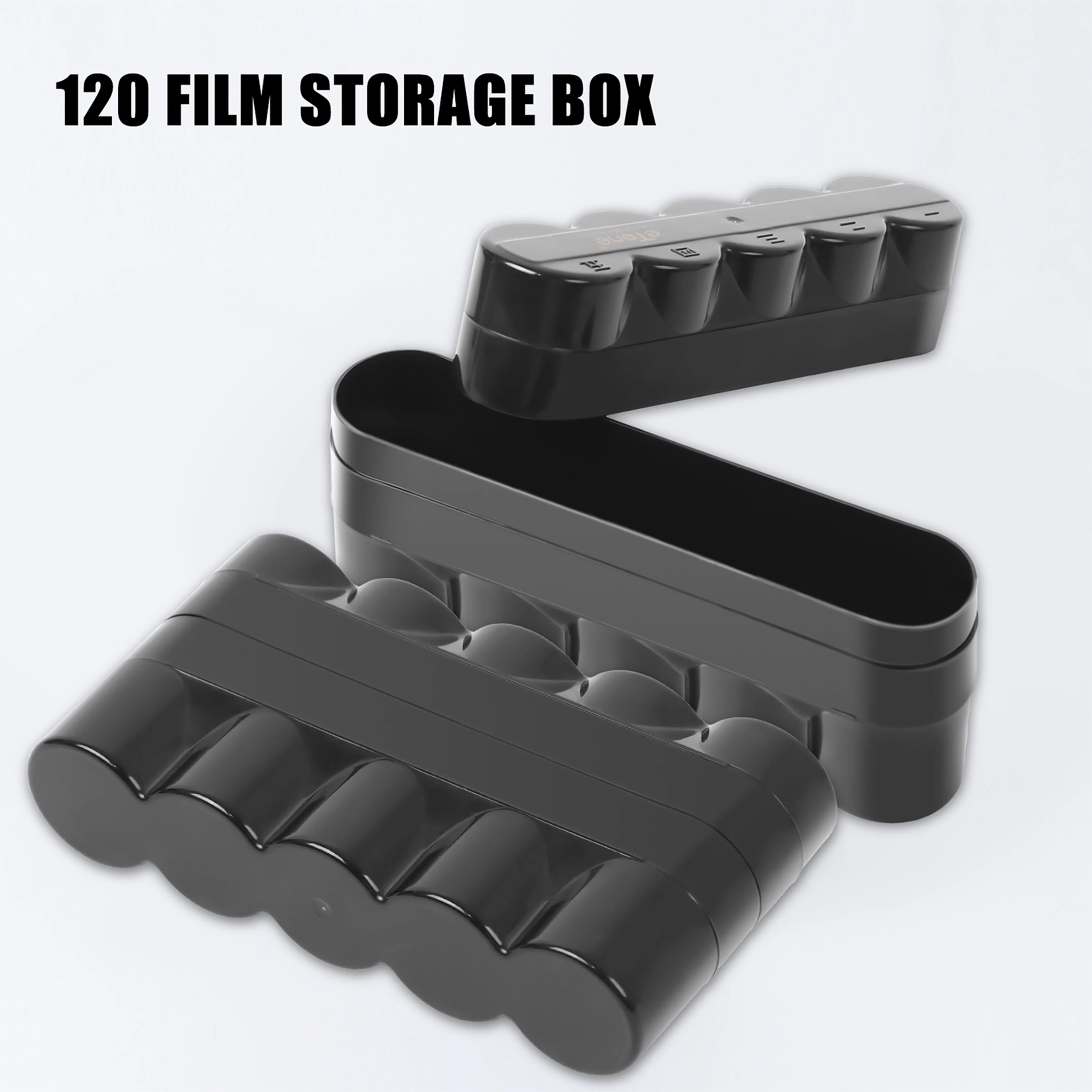 New eTone 120 Film Container Canister Hard Case Lightproof Moisture Storage Box Support 5 Rolls 120 Medium Format Film