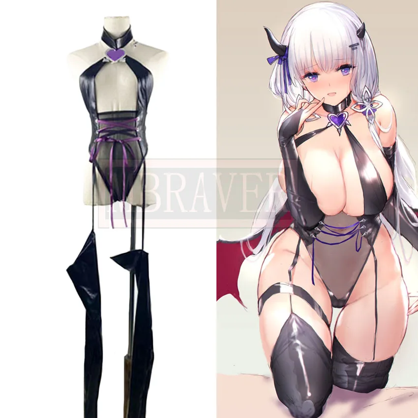 

Game Azur Lane Illustrious Cosplay Costume Party Christmas Halloween Custom Made Any Size