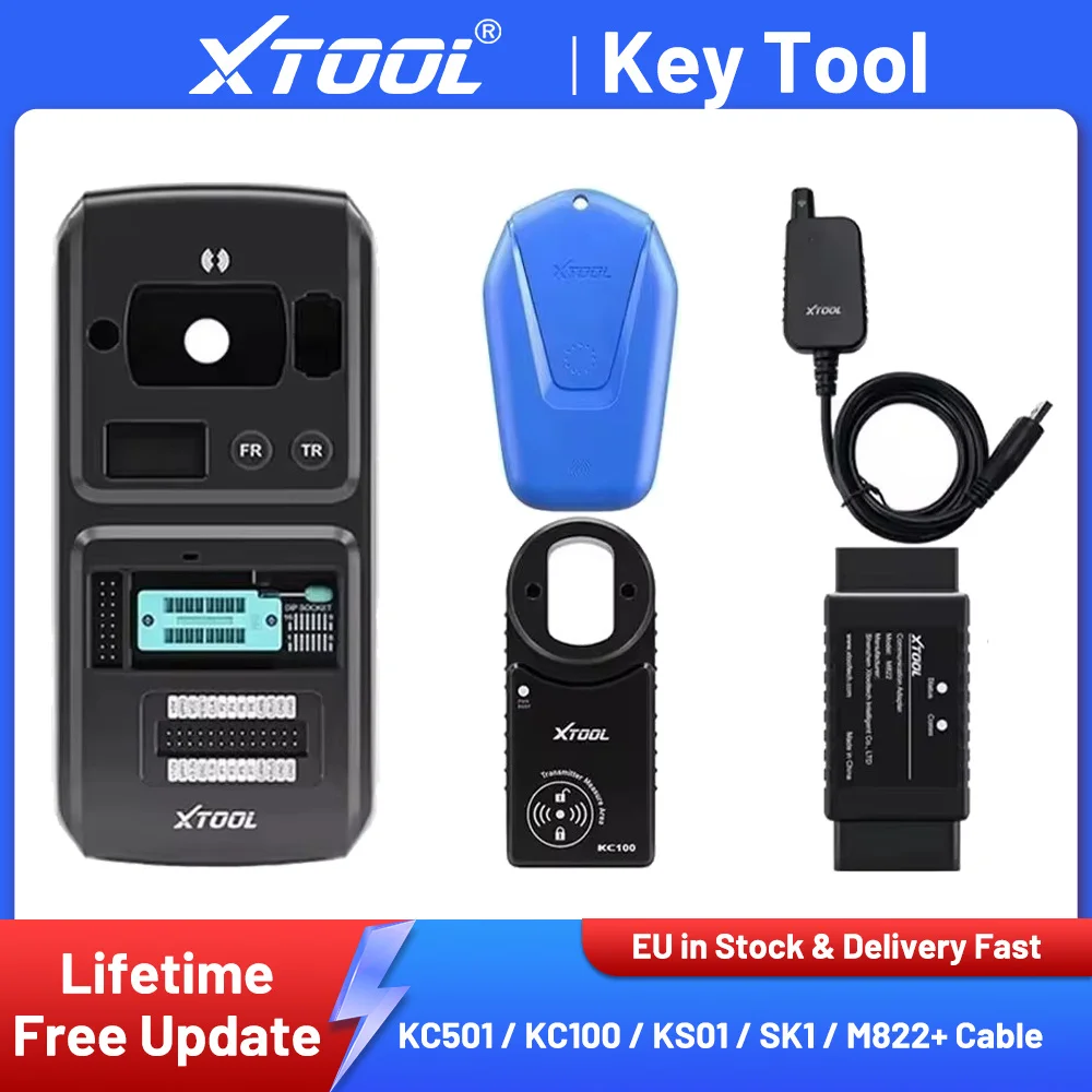 Adaptateur de programmation de clés XTOOL Auto IMMO KC501 KC100 KS01 SK1 M822 pour VW, Toyota, Benz, compatible avec les outils de programmation et de génération de clés XTOOL X100PAD3 X100PADS X100 MAX, scanner automobile D8S D9S PRO IP919PRO