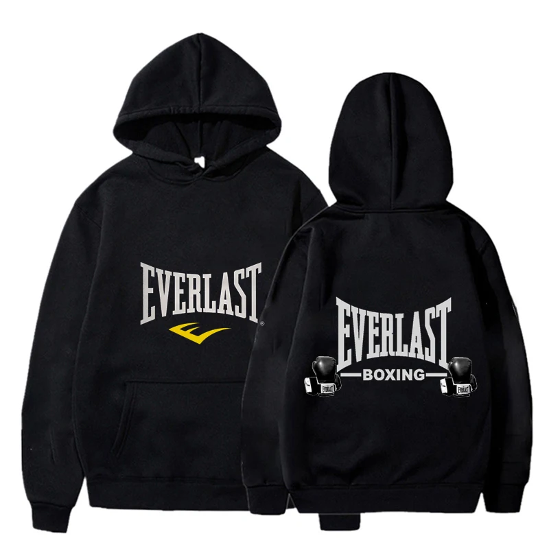 2024 Harajuku Leisure New Arrival Everlast Logo Font Graphic Person Pullover Hoodie Classic Hot Products Street High Quality