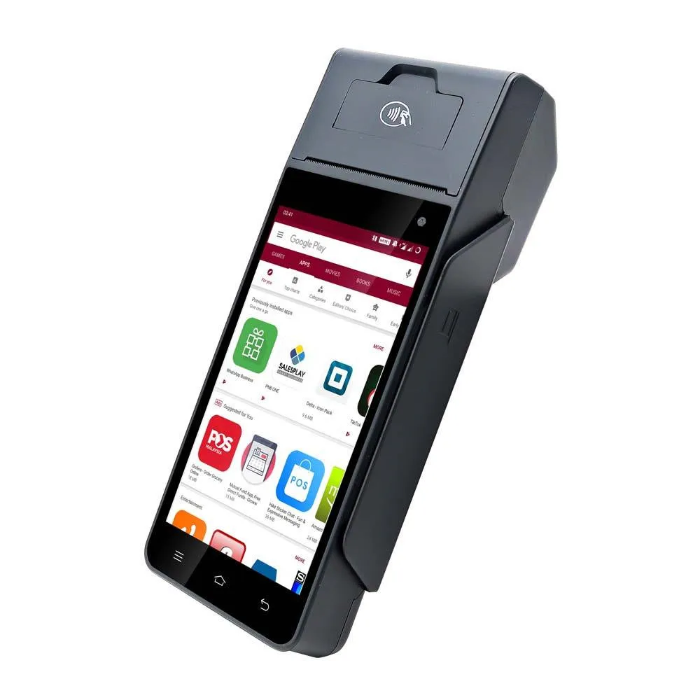 5-inch Touchscreen Card Swipe Machine POS Terminal 4G Mobile Payment Cash Register with NFC Camera Scanner 58mm Thermal Printer