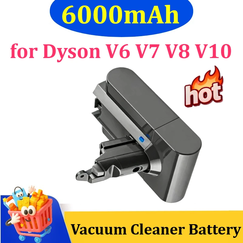 

Литиевая аккумуляторная батарея 6000 мАч для ручных пылесосов Dyson V6 V7 V8 V10