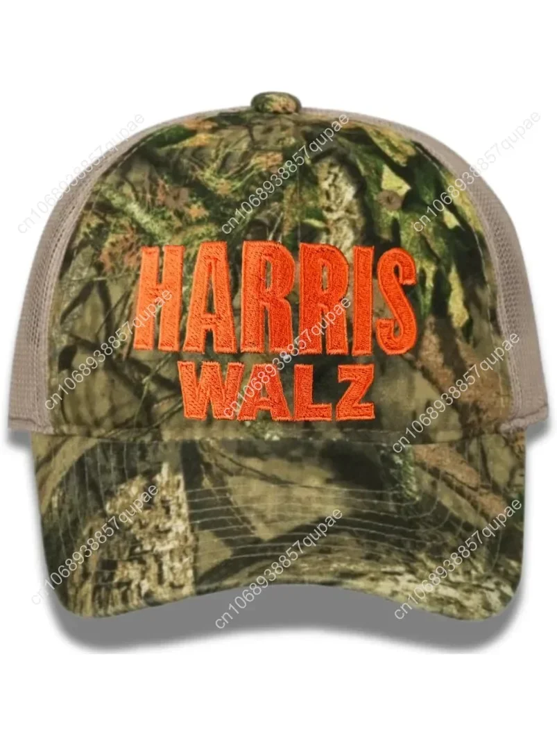 

Harris Walz Camouflage Trucker Hat Kamala For President Camo Hat, Election 2024 Embroidered Men Woman Outdoor Casual Party