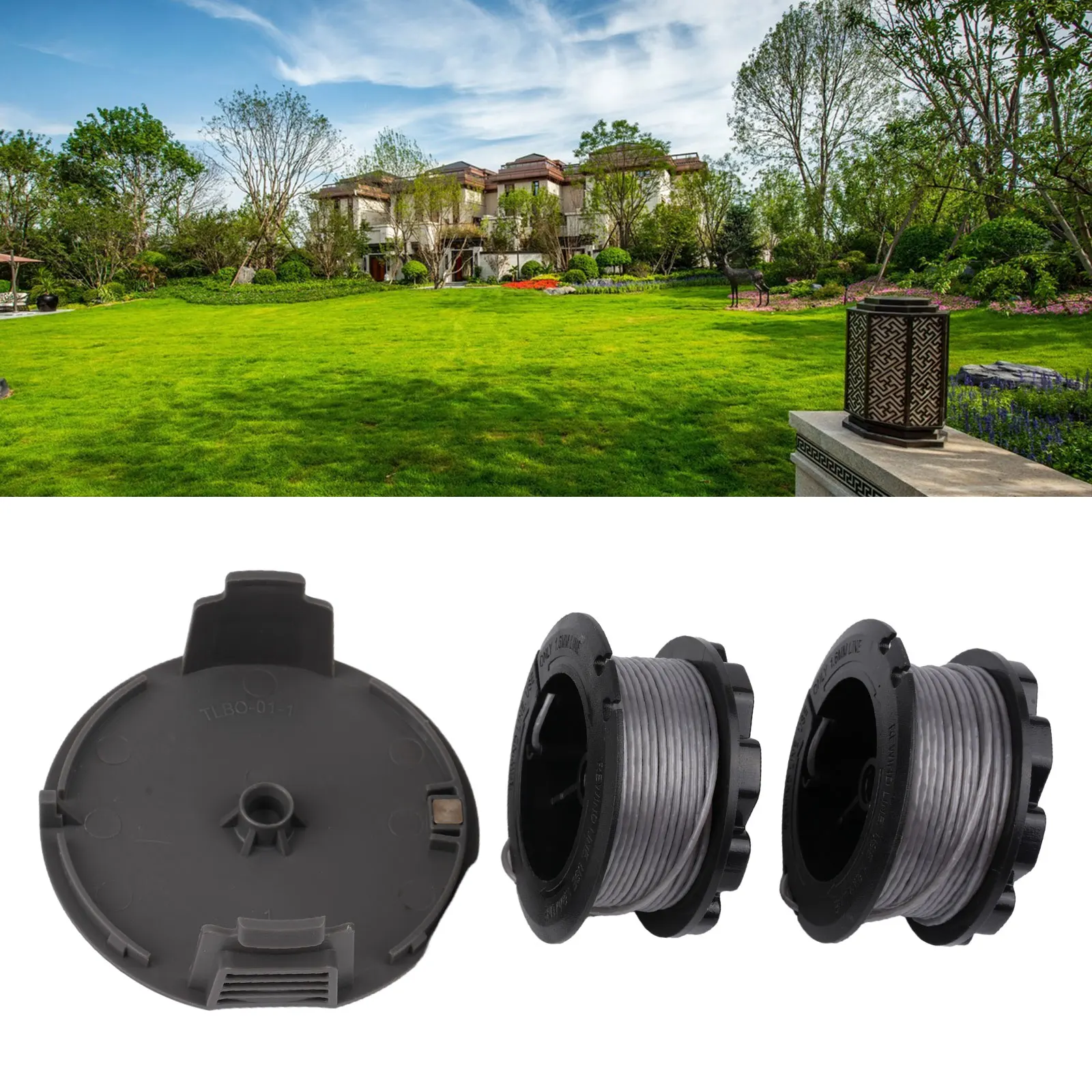 1 * Spool Cap 2 * Spools Grass Line Popular Replacement 06008C1D01 SET 06008C1D7 Spool Cover 06008C1D70 Stylish