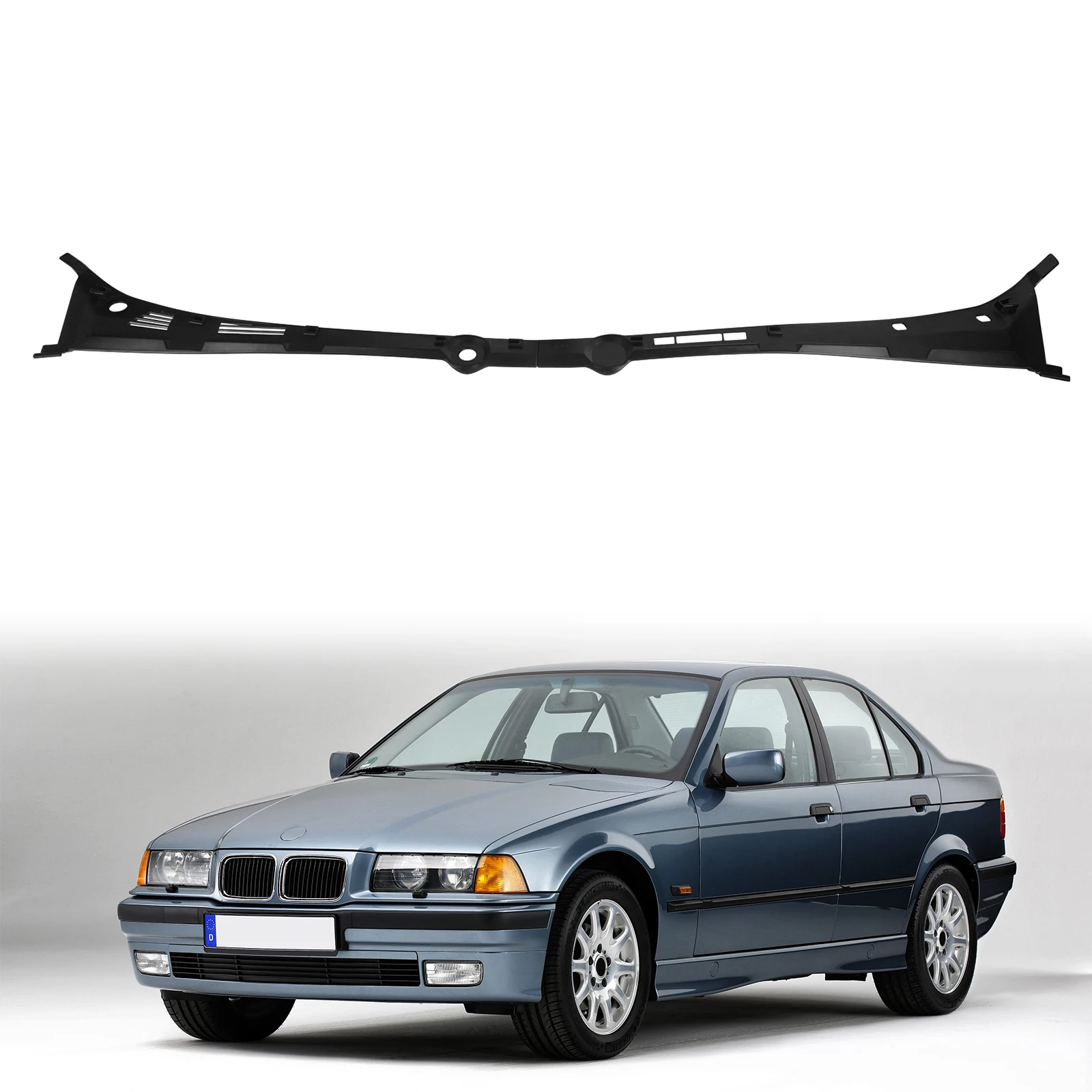1 Set Car Parts LHD Front Windshield Cowl Panel Water Guide Plate For LHD BMW 3 Series E36 1992-1998 Not Fit Coupe Cabriolet