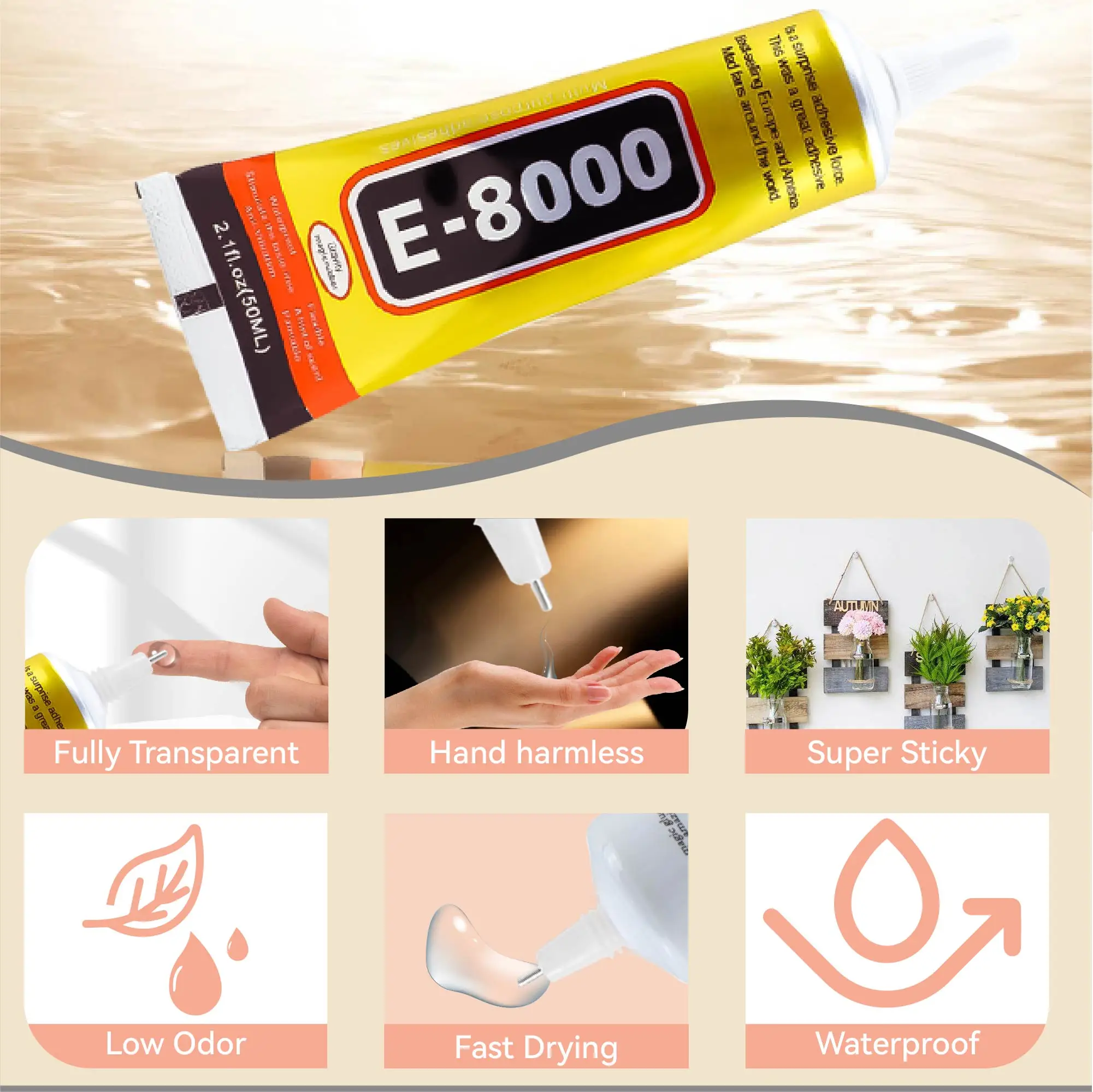 15ML 25ML 50ML 110ML E8000 Glue Clear Contact Phone Repair Adhesive Glass Plastic E-8000 Universal DIY Glue