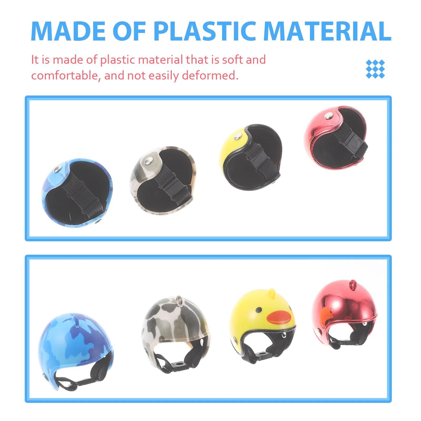 

4Pcs Chicken Helmets for Hens Soft Plastic Poultry Headgear Adjustable Size Anti Pecking Injury Prevention Pet Hat