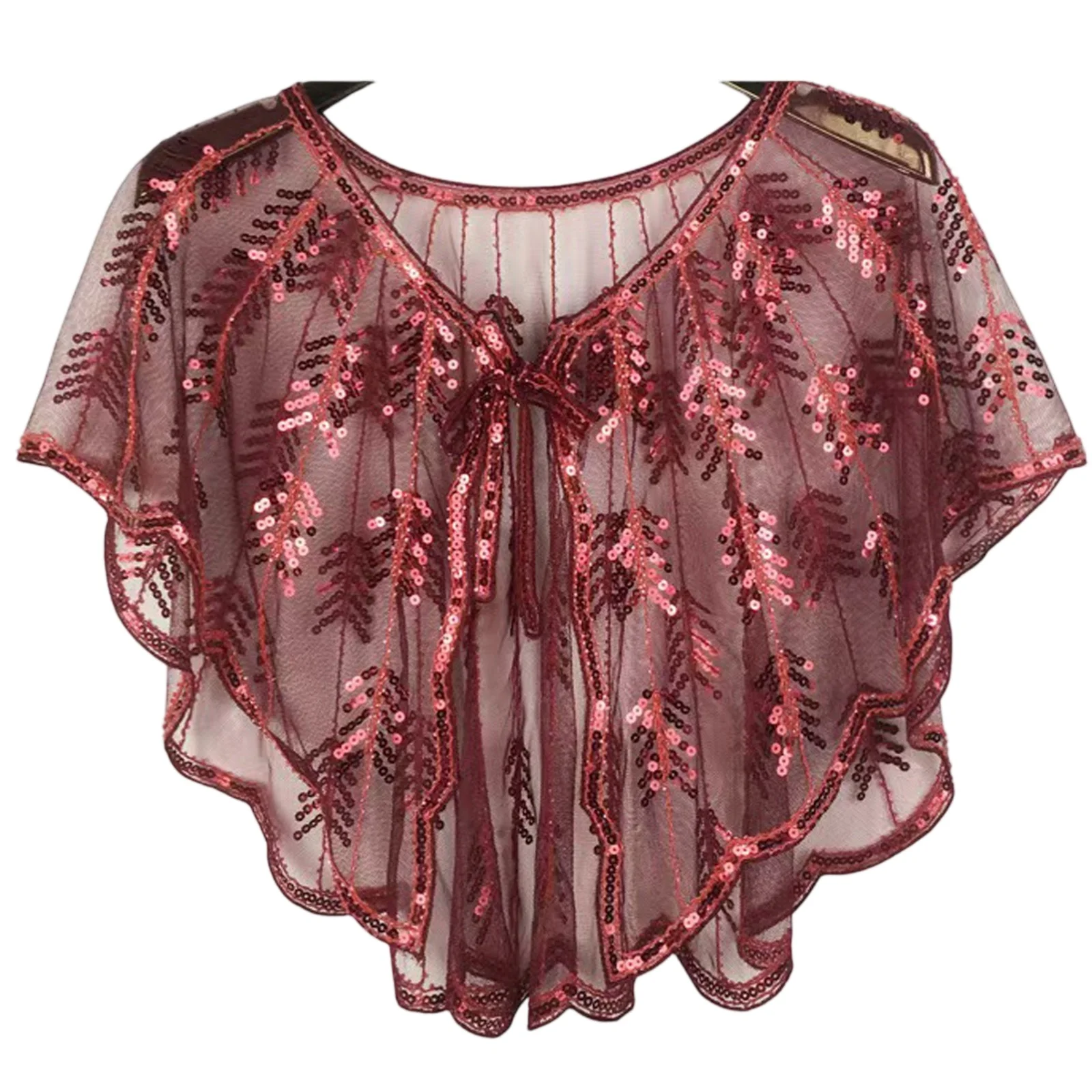 يلتف المرأة ورقة مطرزة ثوب مسائي ساحر أنيق فريد شال مساء فستان حفلة كرنفال عادية مطرز ريترو القمم #3