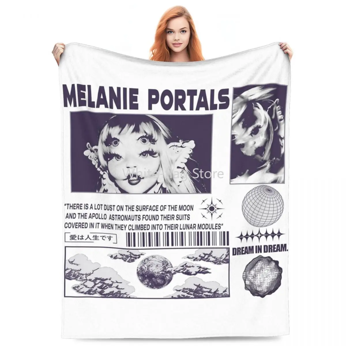 

Melanie Portals Throw Blanket Flannel Bedding Melanie Martinez Cry Baby Blankets Relax Lightweight for Outdoor Plush Thin Quilt