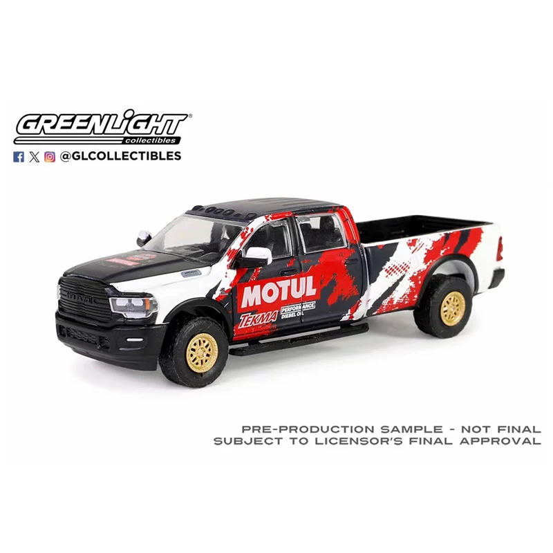 GreenLight '22 Ram 2500 Pick-up 1:64 Scale Alloy Die-cast Model Car Motul 2024 Hobby Exclusive Child Christmas Gift Ornaments