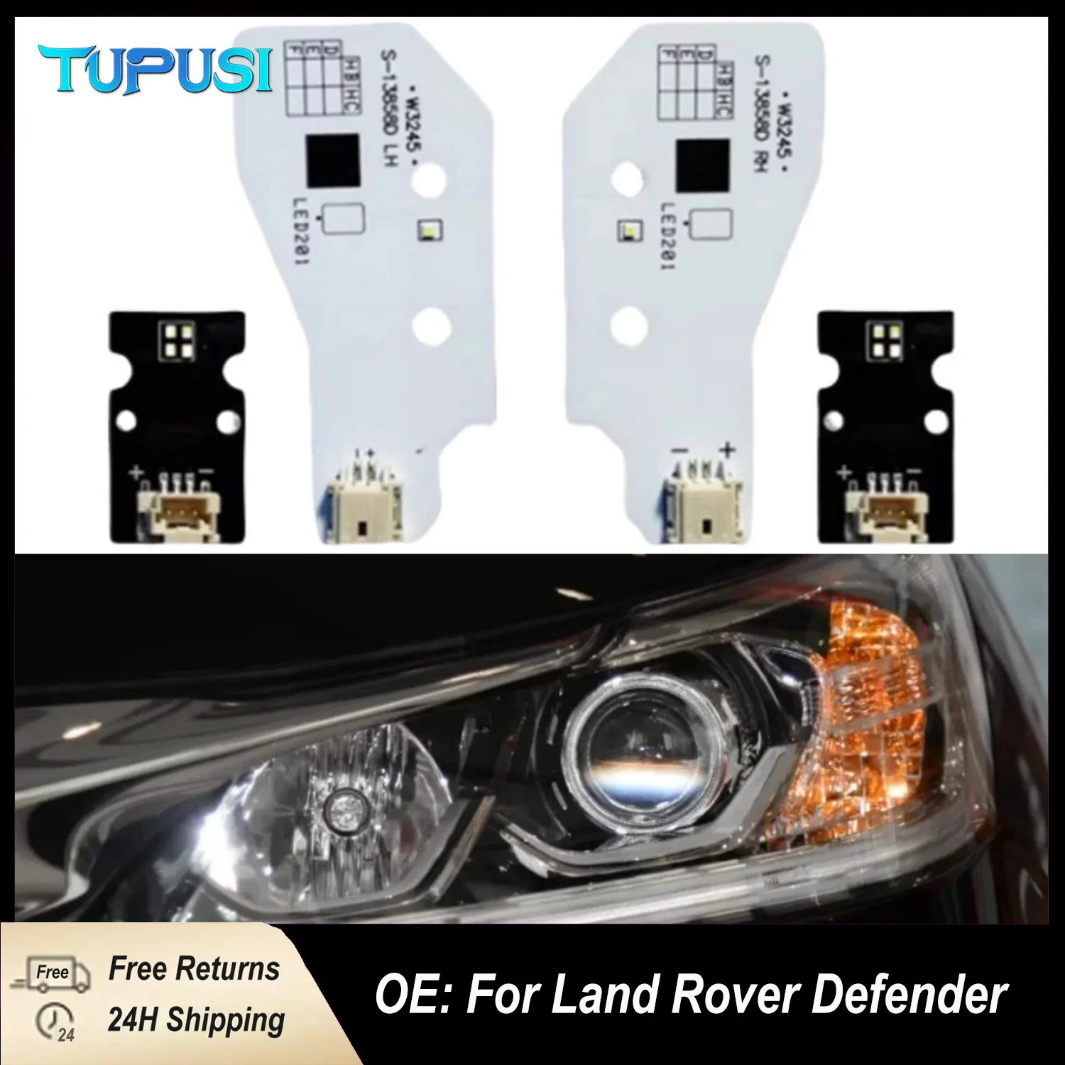 

4PCS For HONDA Accord 9.5 2016 2017 2018 Headlight Daytime Running Light LED Module DRL Board High & Low Version LED DRL Board