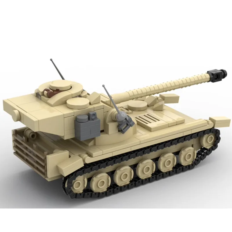 

French Army AMX-13 Light Tank Model Moc Building Blocks Diy Assemble Bricks Military Educational Display Collection Toys Gifts