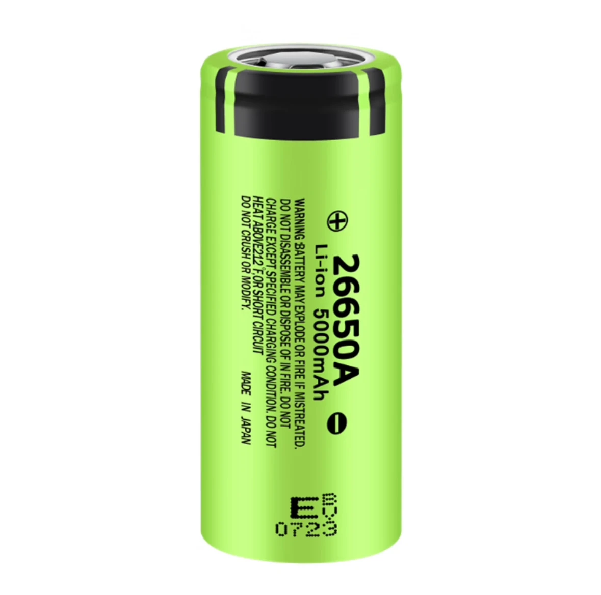 New Panasonic original 26650 20A rechargeable lithium battery 26650A, 3.7V 5000mAh suitable for flashlights