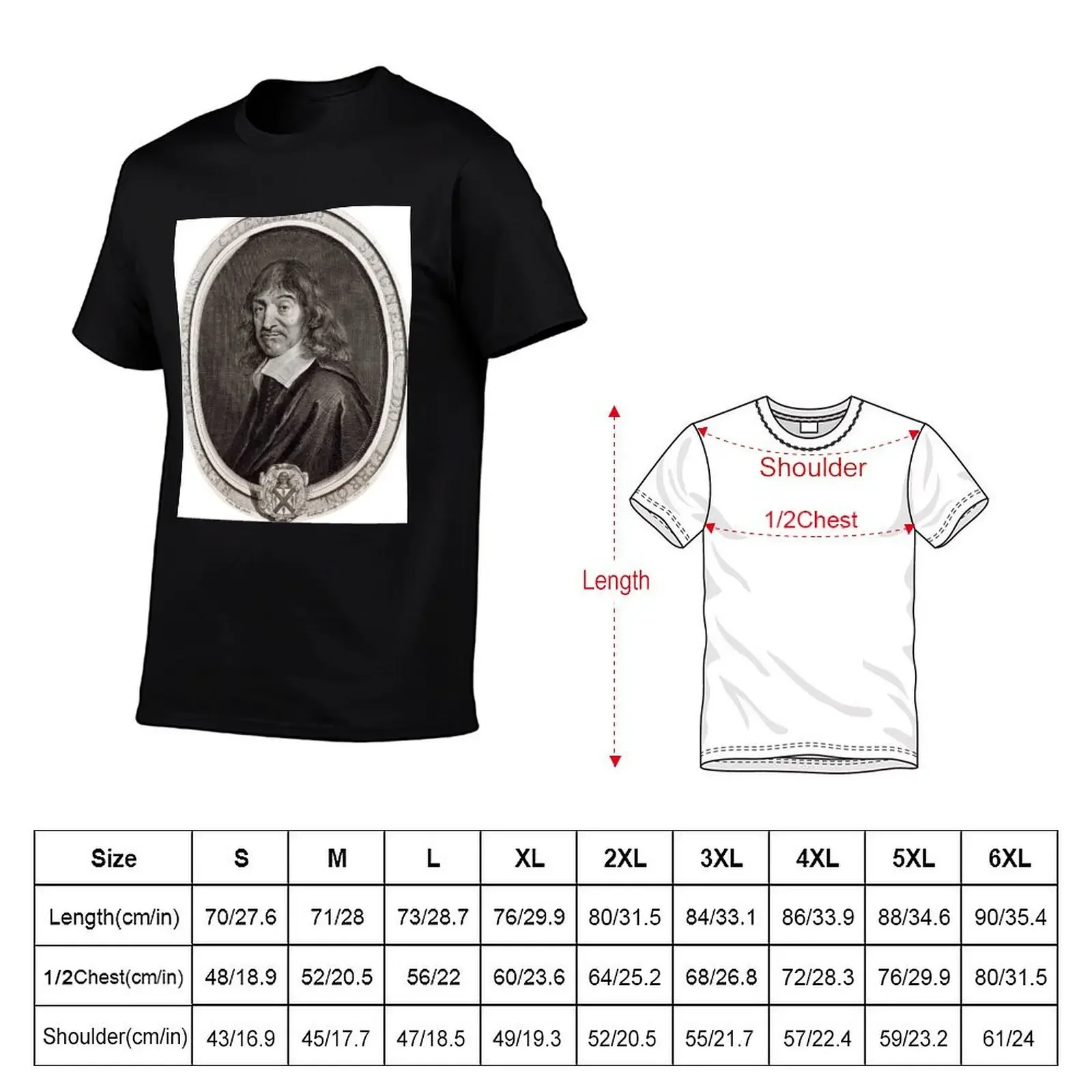 René Descartes T-Shirt graphic t shirts oversized graphic tee oversize t-shirts man mens t shirt