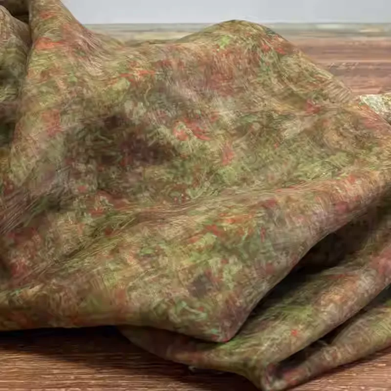 

High end pure ramie printed fabric, used for summer shirts, dresses, and hand sewn fabrics