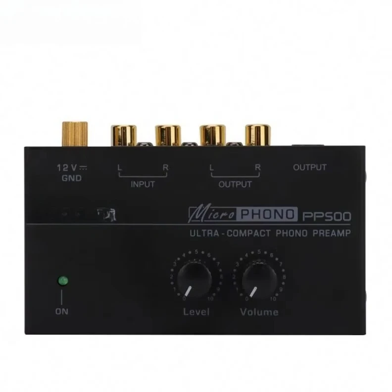 Professional Phono Preamp Preamplifier Volume Controls RCA Input & Output 1/4 Inch TRS Output Interfaces