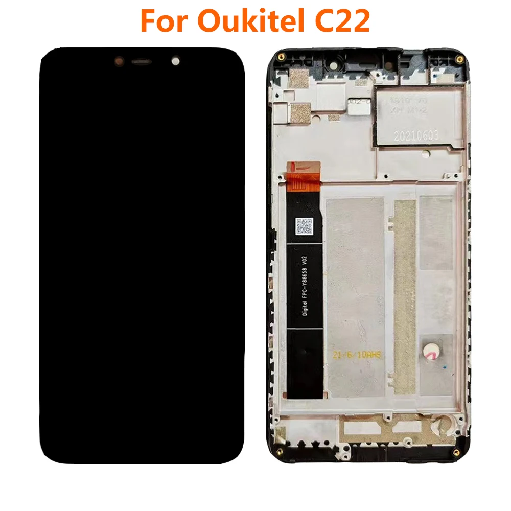 

5.86 inch For Oukitel C22 LCD Display and Touch Screen Digitizer Assembly Replacement With Frame