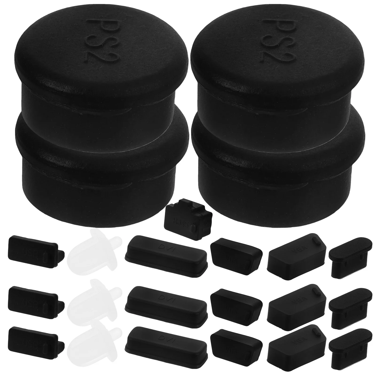

24pcs Usb Plug Silicone Cover For Computer Cover Pc Motherboard Port Protector Stopper Computer Interface Protection